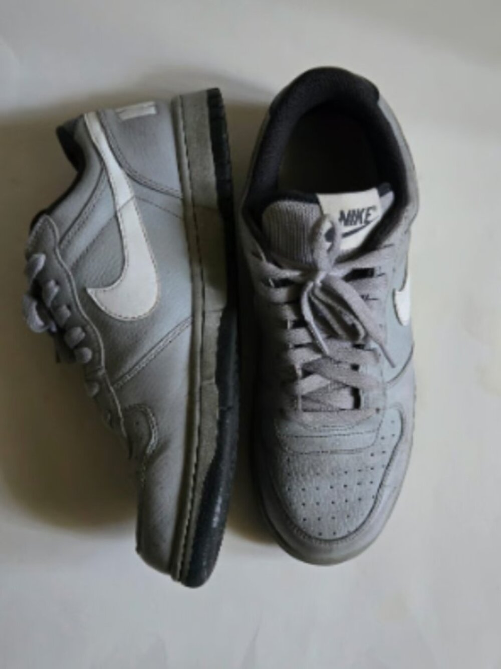 Nike Big Nike Low Grey White Retro Sneakers Size 8 - Picture 7 of 9